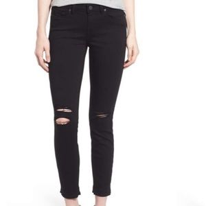 Paige verdugo crop black distressed jeans